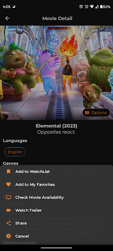 My Movies List Screen 3