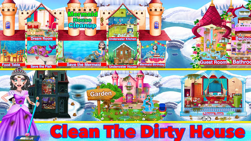 Android application Winter Princess House Cleaning screenshort