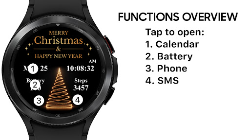 Android application AZ271 Christmas Gold Watch screenshort