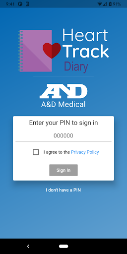 Android application A&D Heart Track Diary screenshort