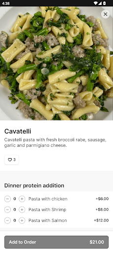Cafe Vincenzos: Delivery Screen 3