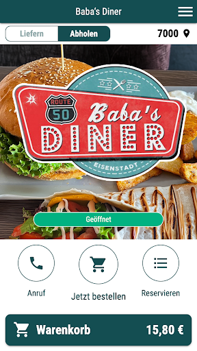 Android application Baba‘s Diner screenshort