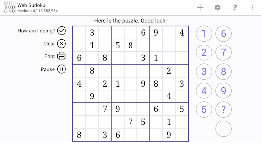 Play Free Sudoku online - solve web sudoku puzzles