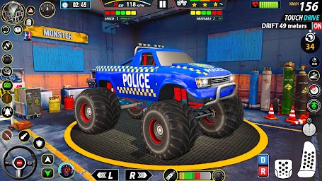 Police Monster Truck Car Games
