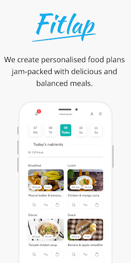 Android application Fitlap Weight loss meal plan screenshort