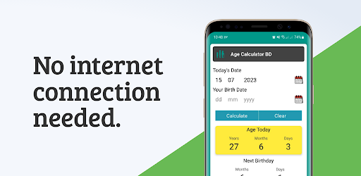 Android application Age Calculator BD screenshort