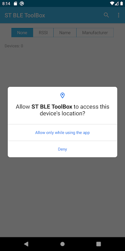Screenshot of ST BLE Toolbox