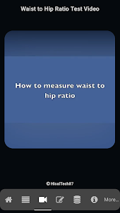 Waist to Hip Ratio Test