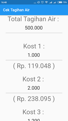 Cek Tagihan Air Screen 2