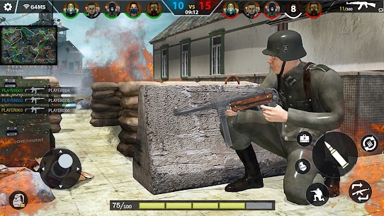 تحميل لعبة World War 2 Army Games مهكرة مشتريات مجانية 3