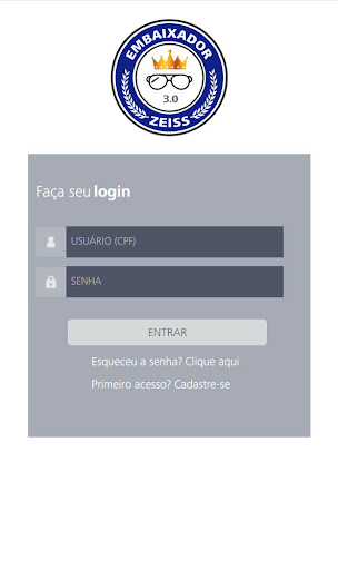 Android application Embaixadores ZEISS screenshort