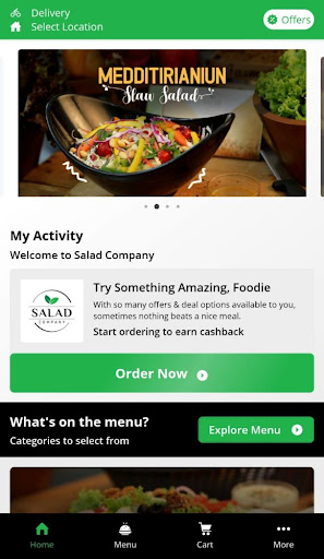 Android application Salad Company screenshort