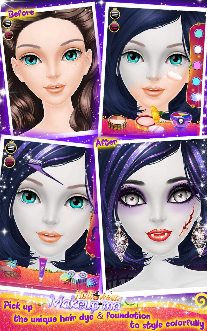 Android application Halloween Makeup Me screenshort