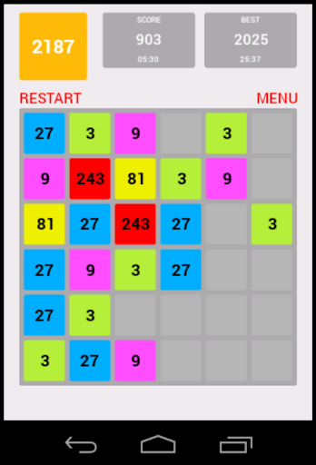 2187 the hard 2048 game