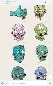 Zombies Stickers Animados