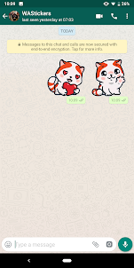 Red Cat Stickers For WhatsApp