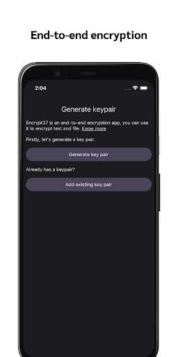 Android application Encrypt37: Encrypt and share screenshort