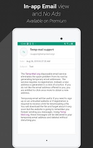 Temp Mail – Free Instant Temporary Email Address v3.00 APK (Premium Version/No ads) Free For Android 8