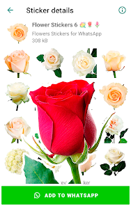 Screenshot 18 Stickers Flores para WhatsApp android