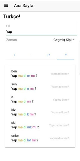 Android application Türkçemiz screenshort