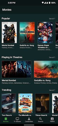 Android application TMDb Movies Tv Shows screenshort