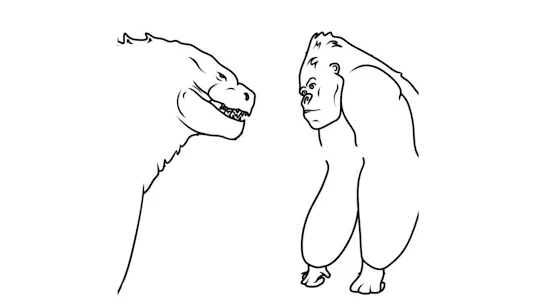 Como desenhar Godzilla e Kong