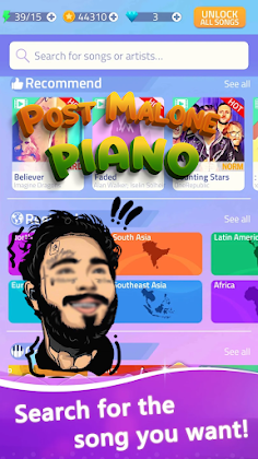 Post Malone  Piano Tiles - Screenshot 1