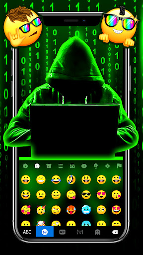 Neon Matrix Hacker Keyboard Ba Screen 3