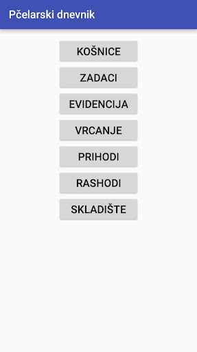 Android application Pčelarski dnevnik screenshort