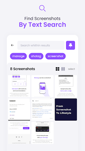 Android application Shotag screenshort