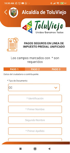 Android application Trami App ToluViejo screenshort
