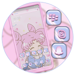 Cover Image of Download Kawaii Cute Girl Theme 1.0 APK