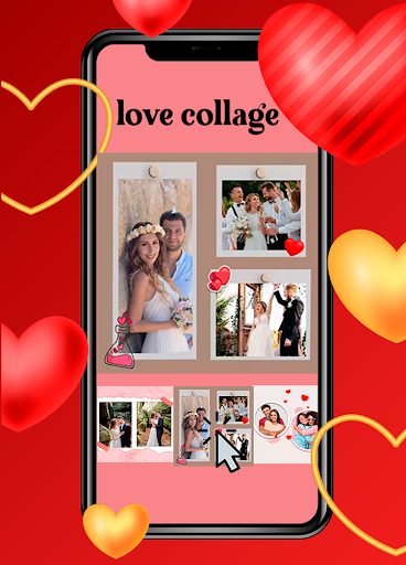 Android application Love collage maker screenshort