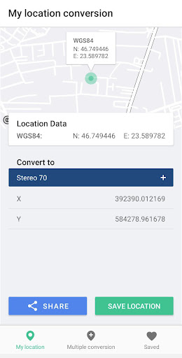 Android application Coordinates Converter PRO screenshort