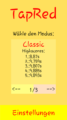 Android application TapRed screenshort
