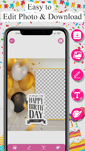 Birthday Photo Frame Editor Screen 3