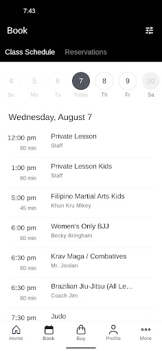 Trident Martial Arts Screen 2