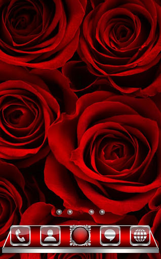 Red Roses Go Launcher Theme Screen 2