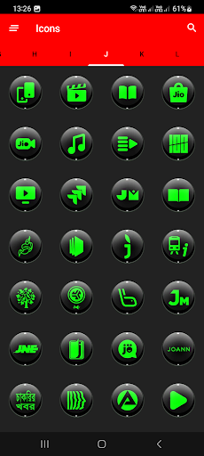 Dx Black Green Icon Pack