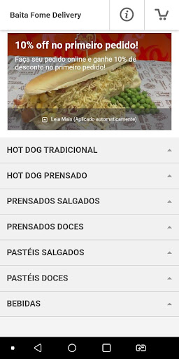 Baita Fome Delivery Screen 2