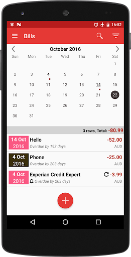 Bills Reminder: Payments Conta Screen 3