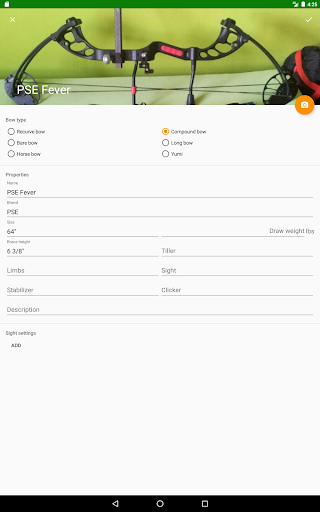 Screenshot of MyTargets Archery