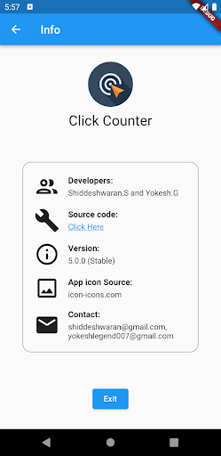 Game of clicks(Click Counter) Screen 3