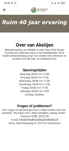 Metaalrecycling van Akelijen Screen 3