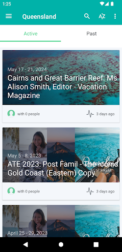 Android application Experience Queensland Program screenshort