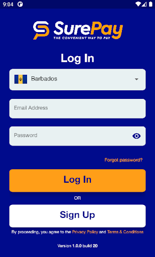 SurePay Mobile Screen 2