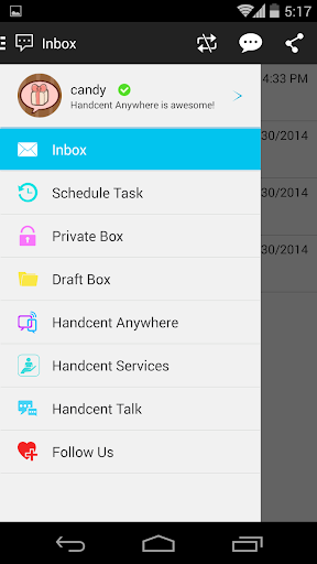 Android application Handcent 6 Skin (ICS style) screenshort