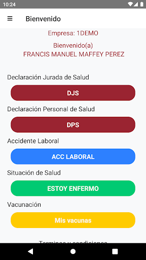 Android application Bidassoa SST screenshort