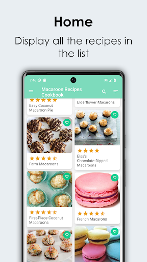 Android application Macaroon Recipes Cookbook screenshort
