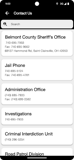 Belmont County Sheriff OH Screen 3